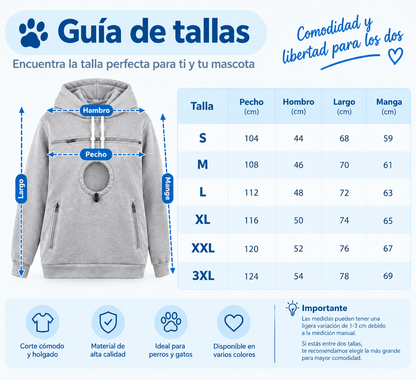 🐾 Sudadera Portamascotas – Lleva a Tu Mejor Amigo Contigo